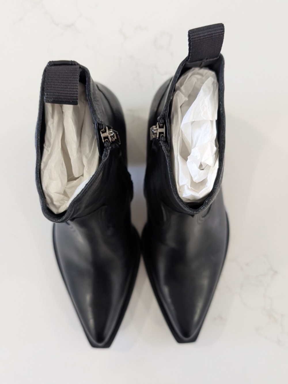 GOLDEN GOOSE Debbie Black Leather Western Ankle Boots Size 40 NWB Made In Italy - Picture 8 of 16